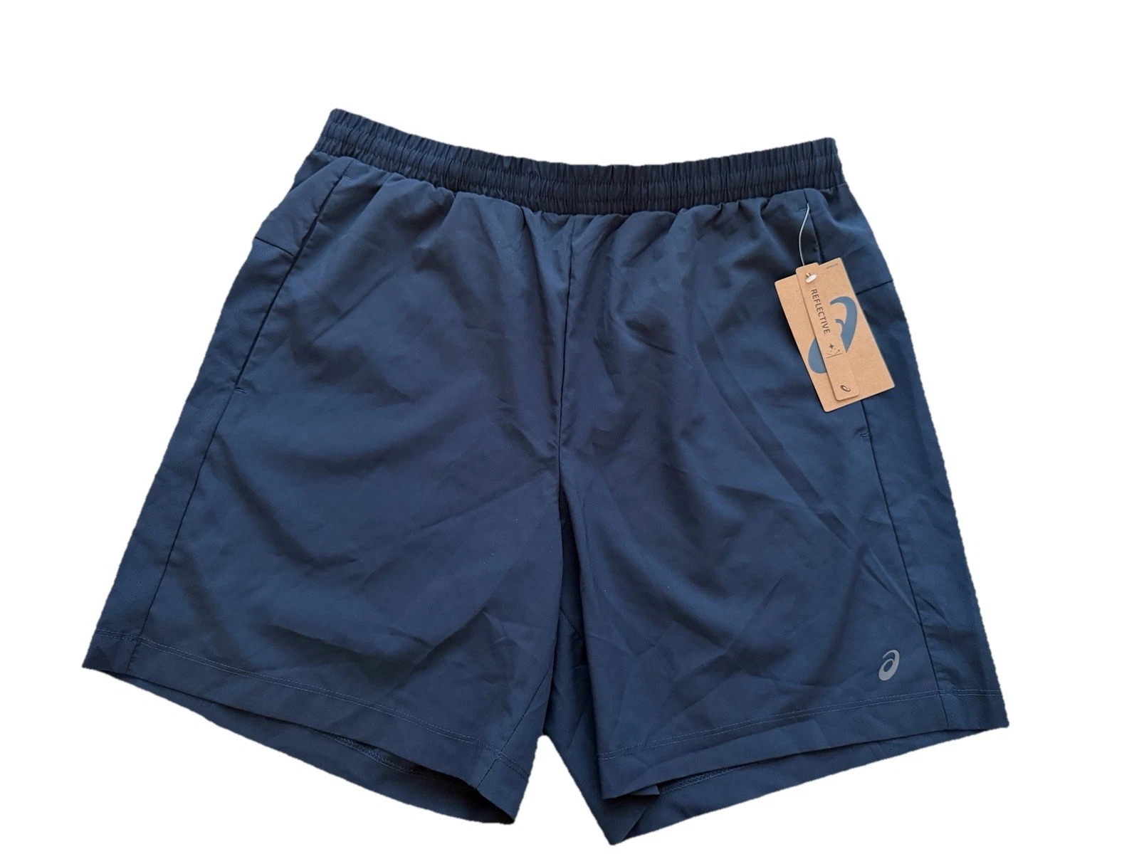 ASICS Men Woven Performance 7” Running UnLined Training Shorts Large L Blue