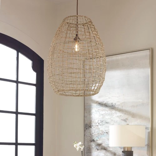 Uttermost 21535 Cross Weave 1 Light Pendant - Picture 2 of 6