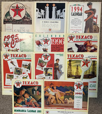 Texaco Memorabilia Calendar Lot of 11 1992-2002 Complete Year Collection Vintage