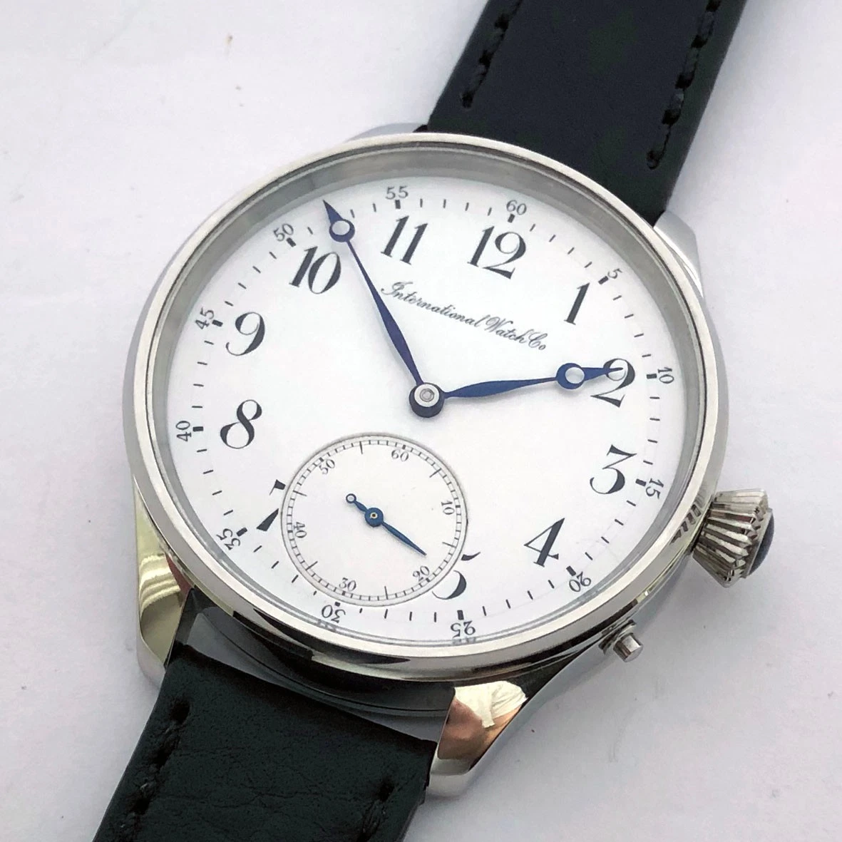 IWC Schaffhausen — BIG Marriage Luxury ANTIQUE Swiss Wristwatch IWC Schaffhausen Steel Case Enamel