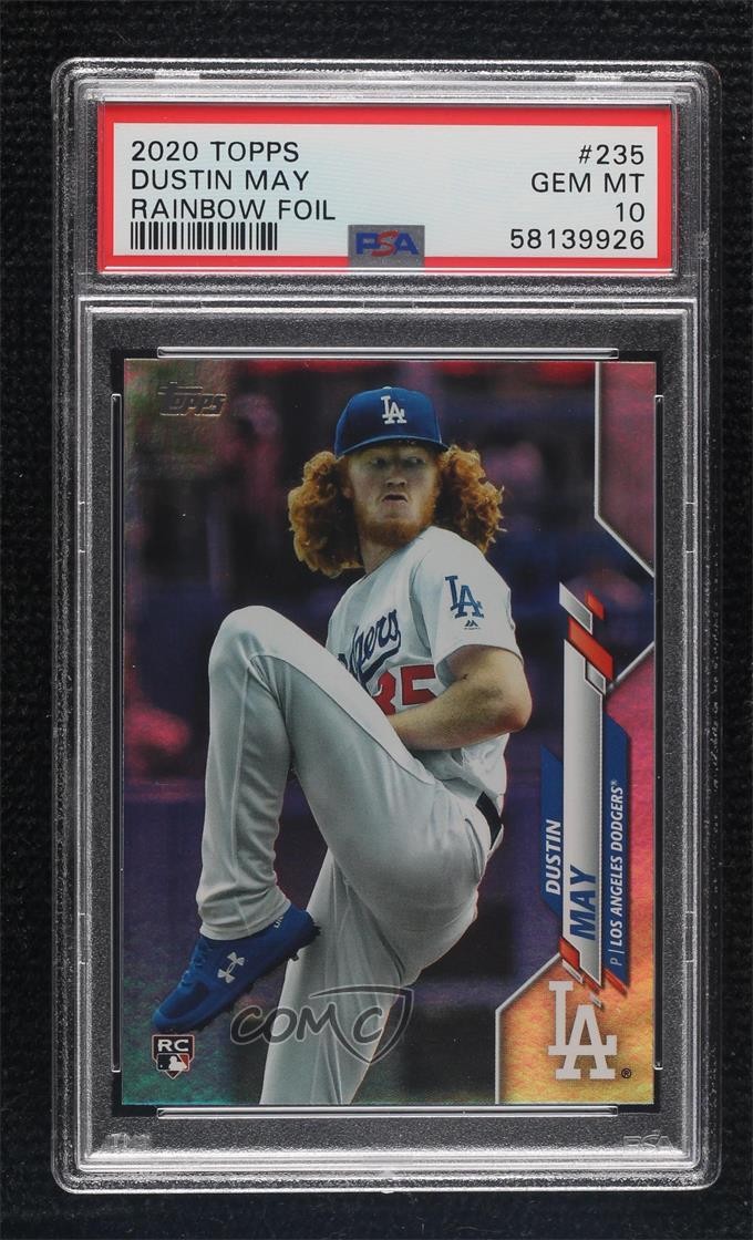 2020 Topps Rainbow Foil Dustin May #235 PSA 10 GEM MT Rookie RC