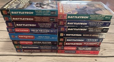 Lot of 16 BATTLETECH NOVELS Vintage FASA ROC