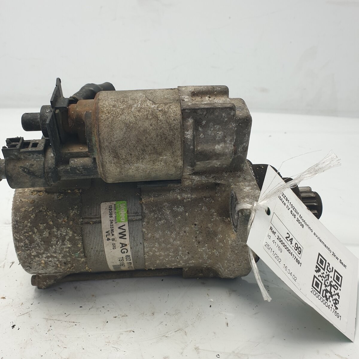 02Z911023H Motorino avviamento 2kw Seat Ibiza IV 6J5 2008 - Usato Garantito