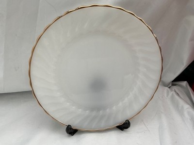 Anchor Hocking Fire King Weißgoldrand Suburbia 6er Set Speiseteller 25 cm Ø