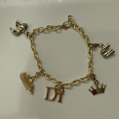 DIAMONDS INTERNATIONAL 8  BRACELET DI Logo & 4 Charms Caribbean Cruise
