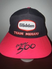 Glidden Team Menard Indy 500 Car Racing VTG SnapBack Hat Cap EUC Made In USA