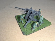  6 1/72 WWII German 88mm Gun With 5 Soldiers Plastic Model Assembled and Painted