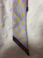 Louis Vuitton Monogram Skinny Schal Lila Magenta Rosa Wendbar Gebraucht