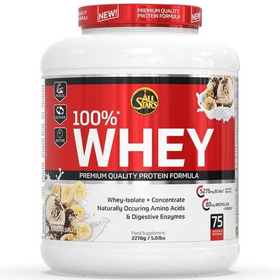 All Stars 100% Whey Protein, 2270 g Dose, Banana Split