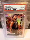 2023-24 Panini Prizm #1 Stephen Curry Fractal Prizms Silver PSA 10 Gem Mint