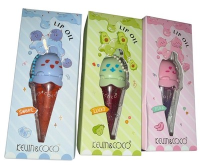 Kevin & Coco Ice Cream Lip Oil 04 (sweet), 05 (lucky) & 06 (pink) NIB Set Of 3!
