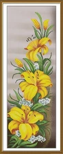 Creative Сross Stitch Embroidery Kit "Yellow lilies" Nova Sloboda