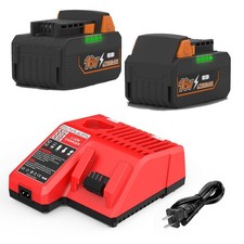 2 PACK 18V 6.5AH For Milwaukee M18 Lithium Extended Capacity Battery and Charger
