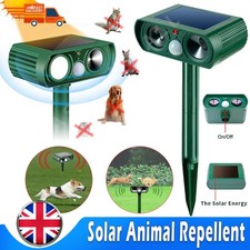 1-4xSolar Ultrasonic Dog Cat Repellent Fox Pest Scarer Deterrent Repeller Garden