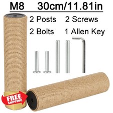 NEUMIHARO Cat Tree Scratching Post Replacement Jute Pole 7.3cm M8