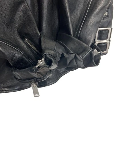 ALL SAINTS Double Riders Leather Jacket Men's Size S Black image 5