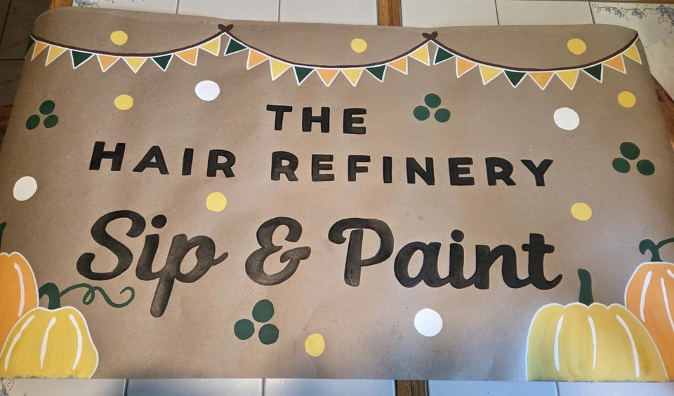 Papel Kraft resistente pintado à mão Banner  - Imagem 3 de 4