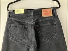 Vintage early-90s Levi's 501 Black Denim Jeans Men's 32Wx32L Button Fly Straight