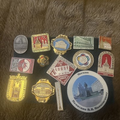 Vintage UdSSR Moskau Abzeichen Sammlung - 70er Jahre - Hotels, Museen, Ausstellungen - 5