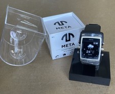 META M1 BLUETOOTH SMARTWATCH MW4003  Stainless Steel Case / Rubber Strap NEW