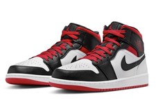 Nike Air Jordan 1 Mid Sail Dark Team Red 46 Originali con Scatola