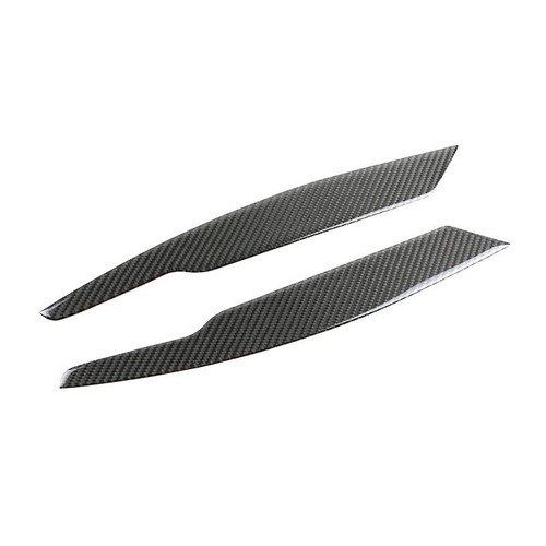 2x RHD Carbon Fiber Front Headlight Eyebrow Cover For VW Passat B6 3C 2005-2010 - Picture 3 of 5