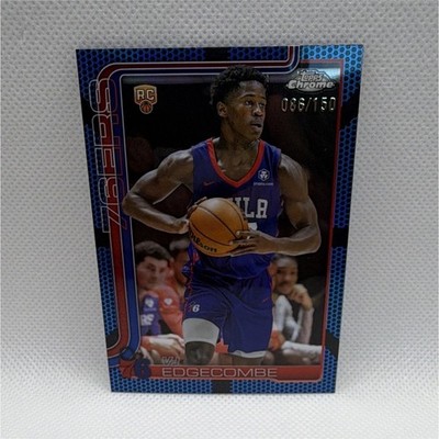 Topps 2024-25 Chrome VJ Edgecombe Rookie RC #253 #/150 76ers Blue Refractor 🔥📈