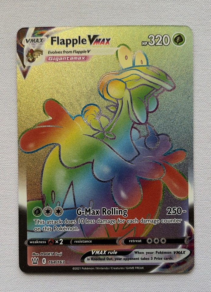 Flapple VMAX (Secret) 164/163 Swsh05: Battle Styles Holo
