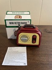 Mini Retro Radio 3 in Red-Hi-Fi - Portable Retro-Style Radio with Auto Scan