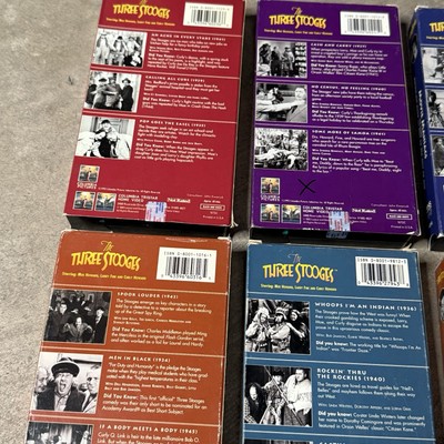 Lot of 13 The Three Stooges VHS - Columbia Pictures & Rare Comedy