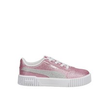PUMA Carina 2.0 Glitter Lace Up Toddler Girls Pink Sneakers Casual Shoes 391413