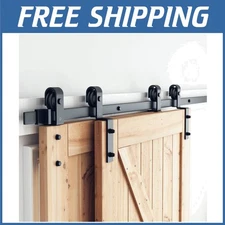 6.6ft Bypass Sliding Barn Door Hardware Kit
