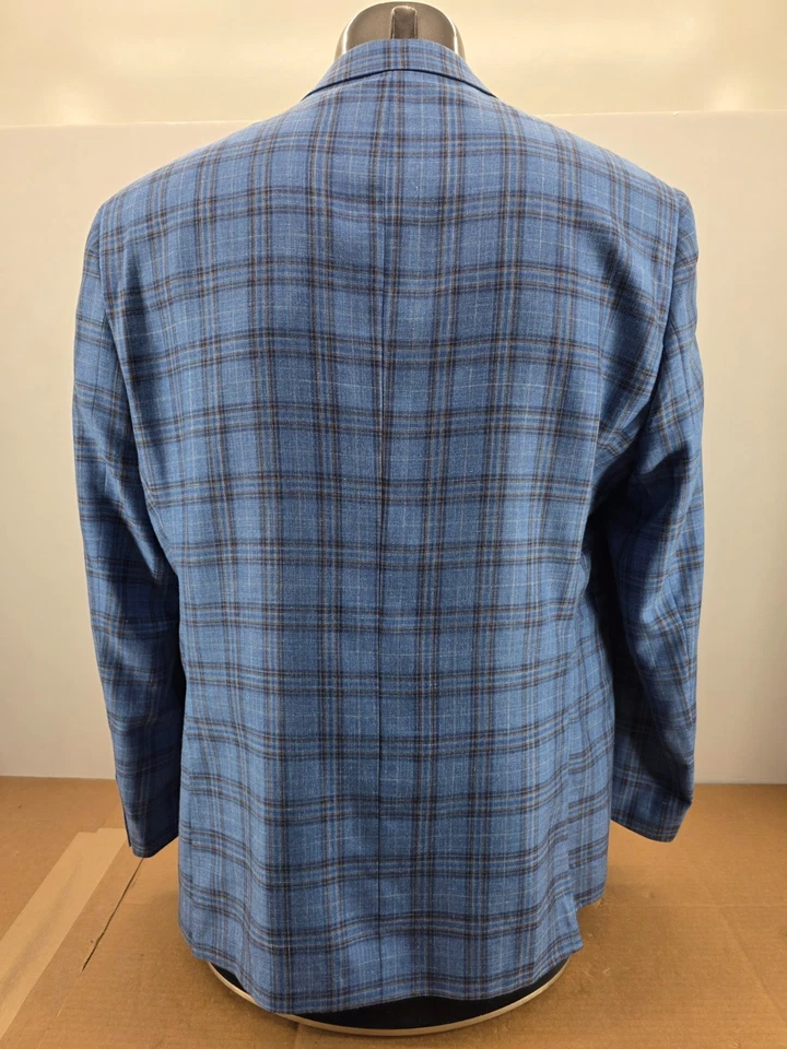 Abrigo deportivo Patrick James 46 R Loro Piana verano a cuadros lino mezcla seda Italia Foto 2 de 4