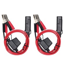 SPARKING 1.5FT 12V Battery Alligator Clip to SAE 2Pin Quick Disconnect Cable ...