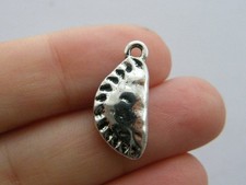 6 Cornish pasty charms antique silver tone FD287