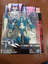 Transformers Titans Return Deluxe Class Slugslinger & Caliburst Headmaster New