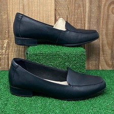 Clarks 61166345 Comfort Collection Black loafers Women's SZ 7.5