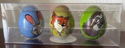 Disney Parks 2023 EPCOT Easter Eggstravaganza Zootopia Set of 3 Eggs Nick Judy