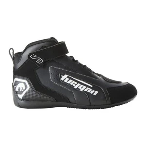 Furygan V4 Easy D3O Short Motorcycle Boots Black White Trainers