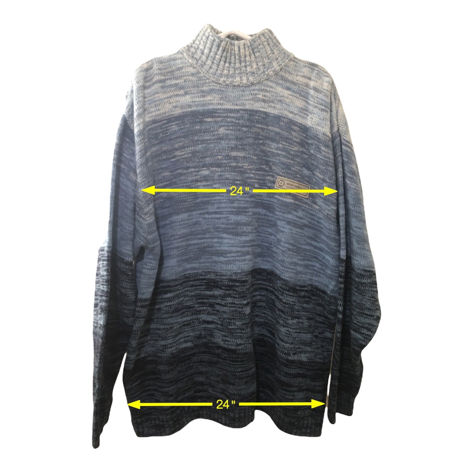 brooklyn express pullover turtleneck sweater stri… - image 3