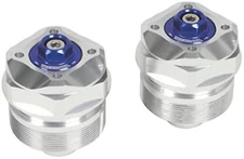 Takegawa Front fork top bolt Silver body / blue cap GROM (JC61-130 ~) MSX125SF