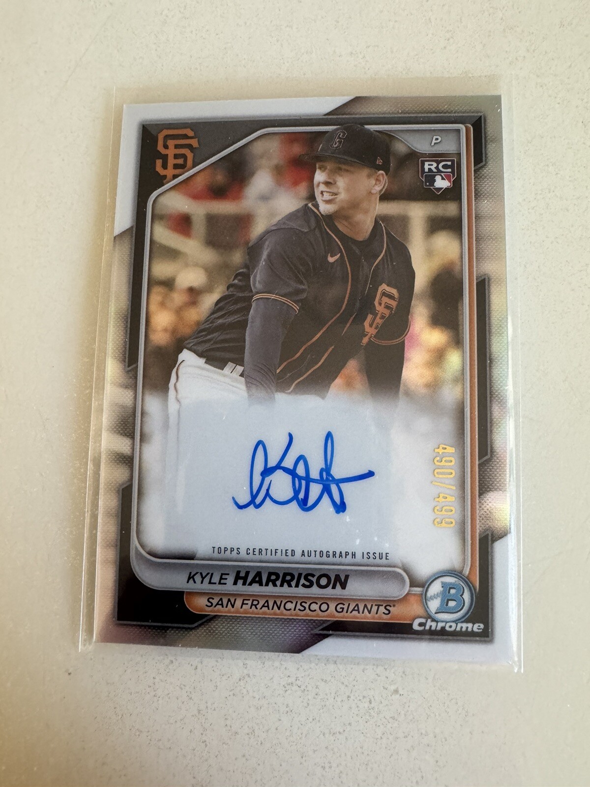 2024 Bowman Chrome RC Kyle Harrison Auto Refractor /499 CRA-KH