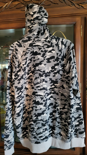 Under Armour Mens Gray Blk Camo Rival Fleece Hoodie Size Large - Picture 2 of 3