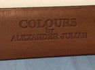 New Men's Alexander Julian Colours Belt, Size:  42, Brown Leather — photo 4