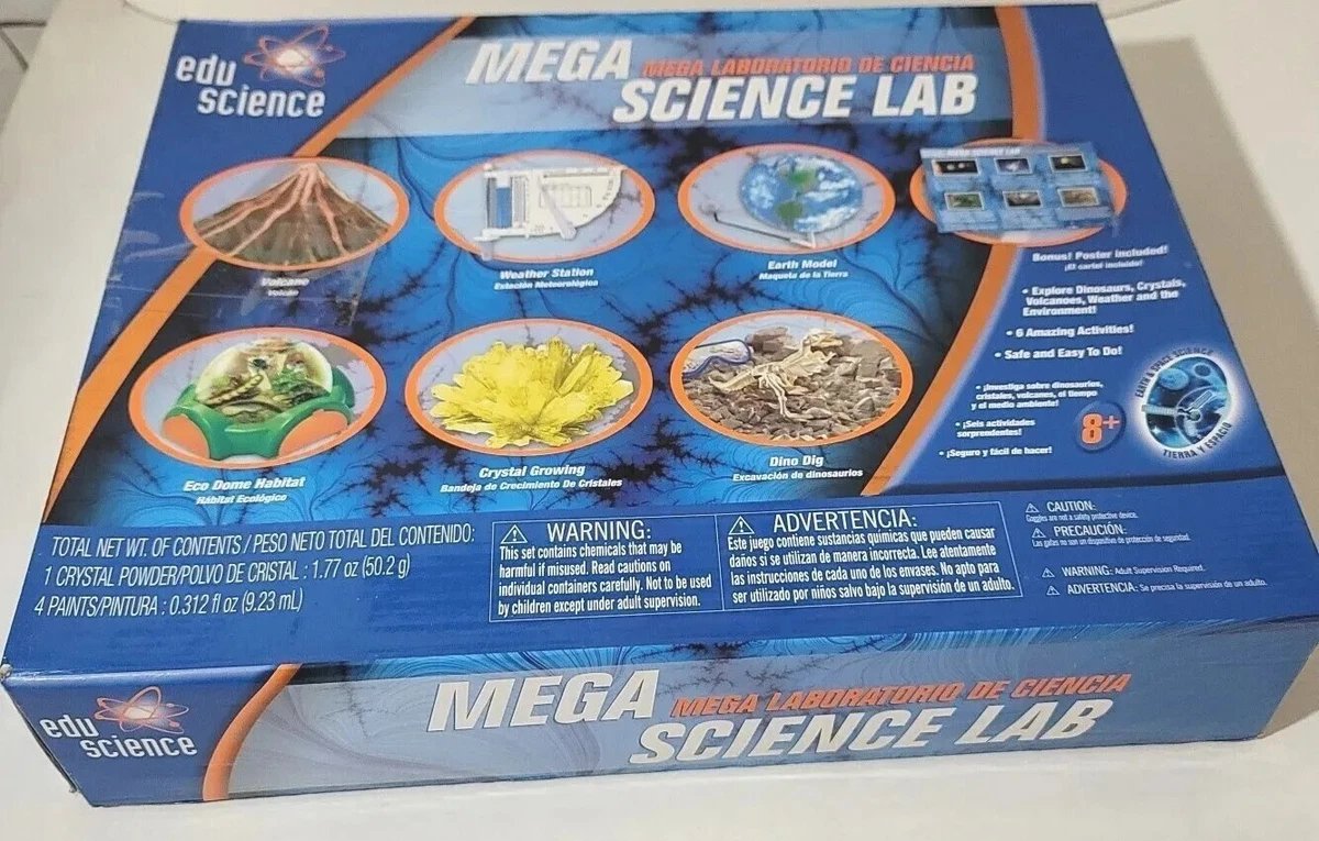 Toys R Us Edu Science Mega Science Lab 6 Experiments NEW