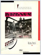 1988 SAWYER BROWN WIDE OPEN Vintage 8"X11" Magazine Ad 1980's M552