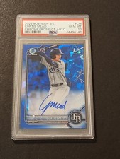 2022 Bowman Chrome Sapphire Curtis Mead 1st Prospect Auto PSA 10