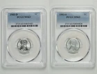 1943 D + S 1C Lincoln Steel Wheat Cent PCGS MS 63 Two Coin Lot