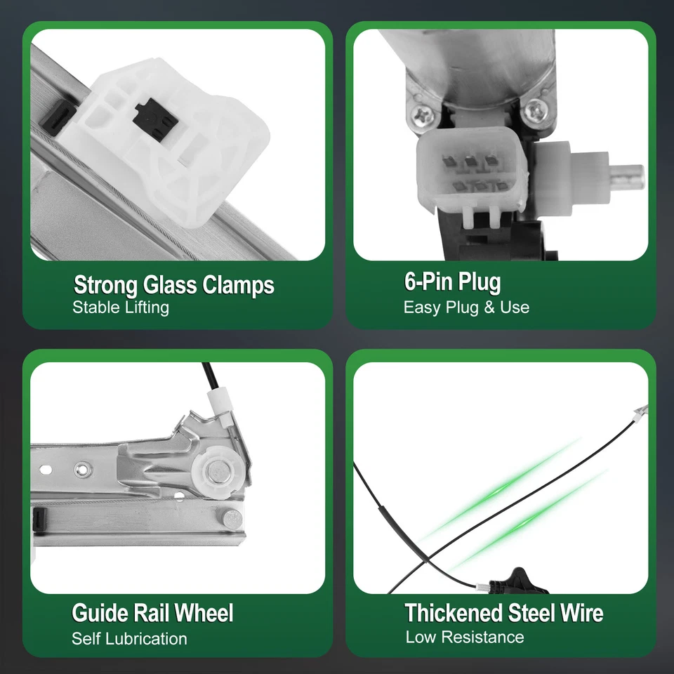 Front Right Power Window Regulator Fit Chrysler Town & Country Dodge Ram C/V Foto 3 de 4