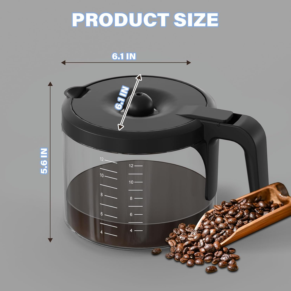 12 Cup Coffee Maker Carafe Replacement Pot Compatible with Keurig 5000